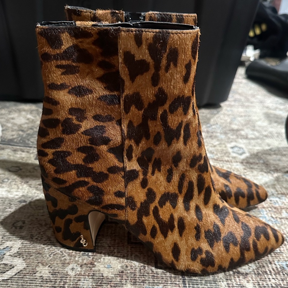 Sam Edelman Hilty Leopard Ankle Boots
